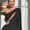 Noir Jorgia Keyhole Dress