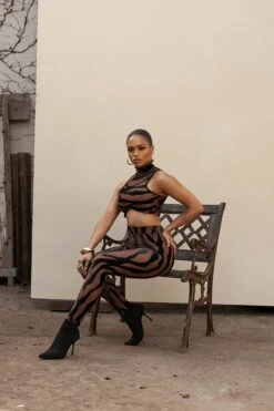 Pecan Never Phased Crop Top -Jluxlabel Dress Shop ANIMAL2023 18