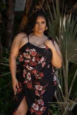 Red Floral Dream Chiffon Dress -Jluxlabel Dress Shop CHIFFON2023 27