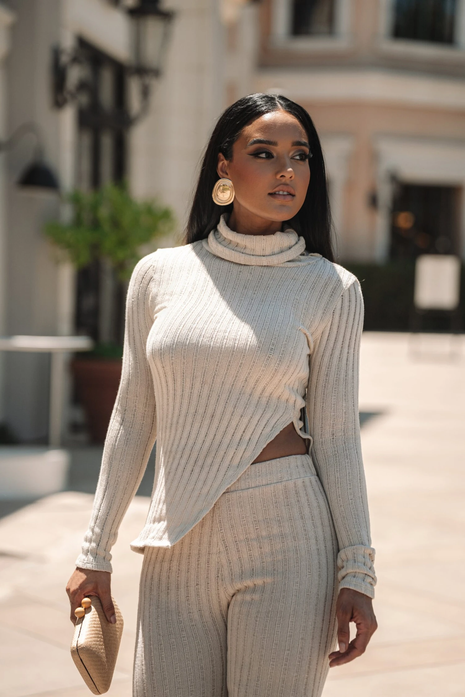 Natural One Call Away Ribbed Turtleneck Top 3 Natural One Call Away Ribbed Turtleneck Top