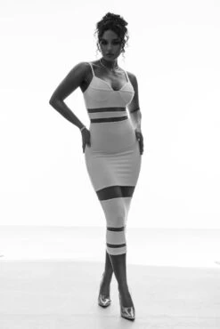 Ivory Alysiha Midi Dress -Jluxlabel Dress Shop FORMATIONGRID 10