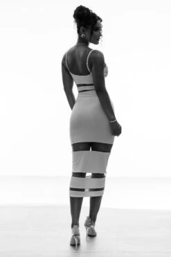 Ivory Alysiha Midi Dress -Jluxlabel Dress Shop FORMATIONGRID 11