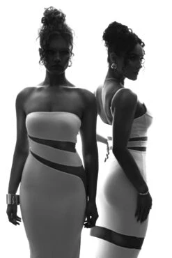 White Unpredictable Midi Dress -Jluxlabel Dress Shop FORMATIONGRID 12