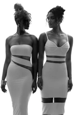 White Unpredictable Midi Dress -Jluxlabel Dress Shop FORMATIONGRID 14