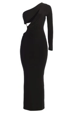 Noir Jorgia Keyhole Dress -Jluxlabel Dress Shop IMG 0136copy