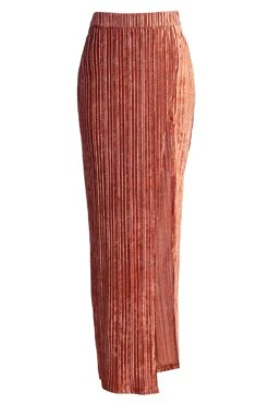 Rose Krisana Velvet High Slit Skirt -Jluxlabel Dress Shop IMG 1217copy