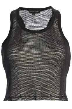 Black Fishnet Crop Tank -Jluxlabel Dress Shop IMG 1406copy