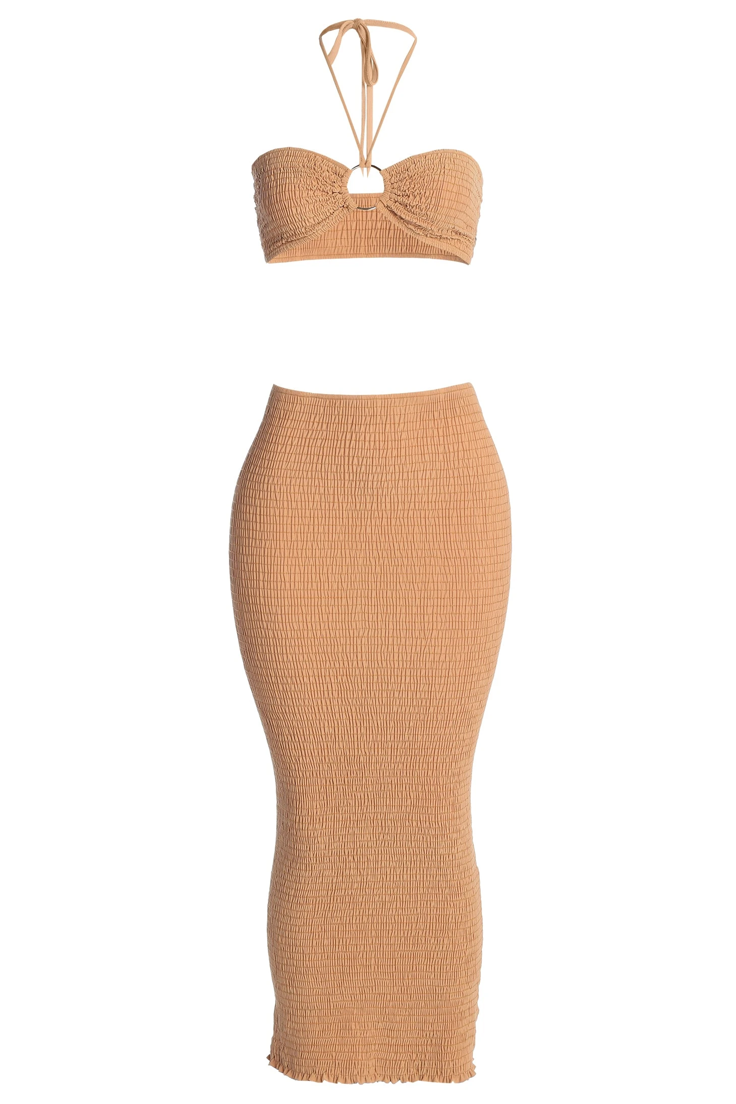 Camel Lana Smocked Skirt Set 4 Camel Lana Smocked Skirt Set - Image 2