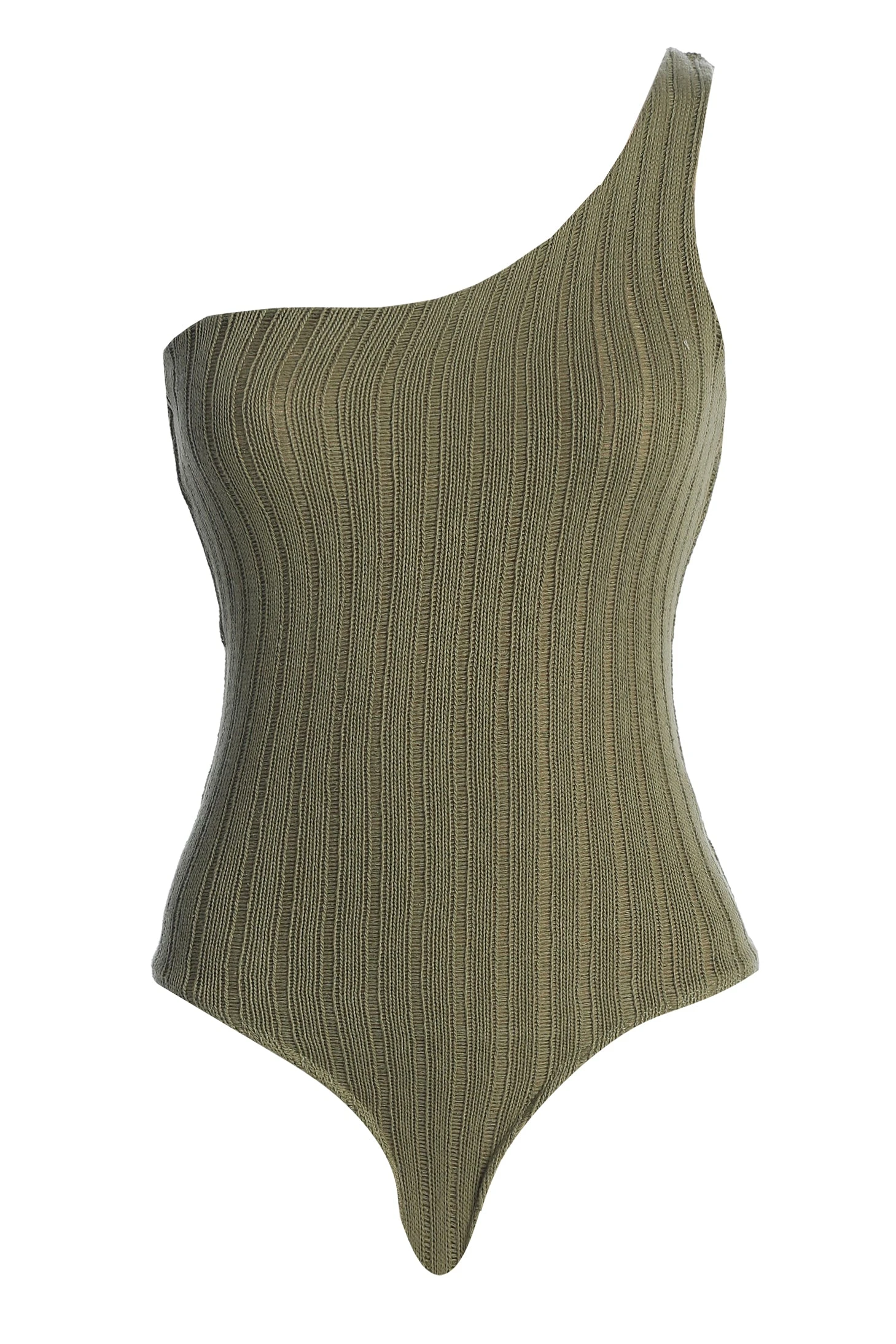 Olive Malibu Nights One Shoulder Bodysuit 5 Olive Malibu Nights One Shoulder Bodysuit - Image 3