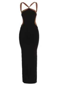 Noir Nights In Milan Maxi Dress -Jluxlabel Dress Shop IMG 3618copy