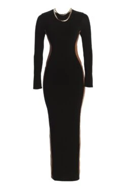 Noir Break Away Maxi Dress -Jluxlabel Dress Shop IMG 3652copy