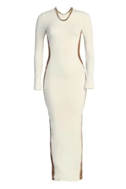 Ivory Break Away Maxi Dress -Jluxlabel Dress Shop IMG 3655copy