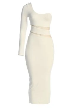 Ivory Chase The Night One Shoulder Dress -Jluxlabel Dress Shop IMG 3656copy