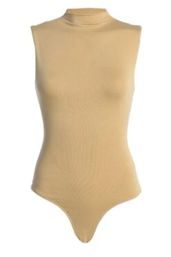 Jluxbasix Tan Ciela High Neck Bodysuit -Jluxlabel Dress Shop IMG 5299copy