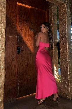 Pink Maurine Cutout Dress -Jluxlabel Dress Shop IMG 5477