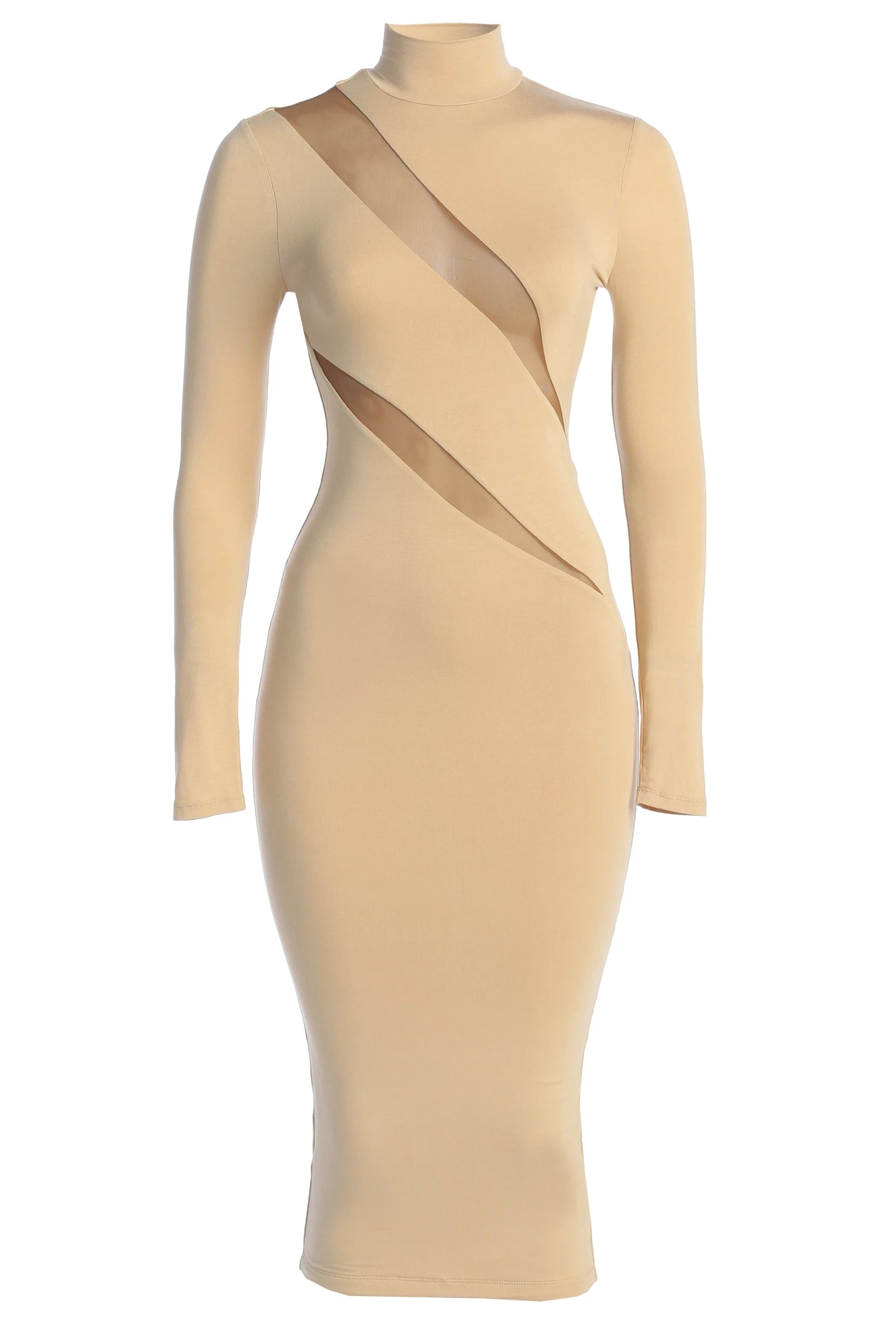 Tan Abigail Midi Dress 5 Tan Abigail Midi Dress - Image 3