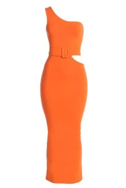 Tangerine Jluxbasix Azuree Cutout Dress