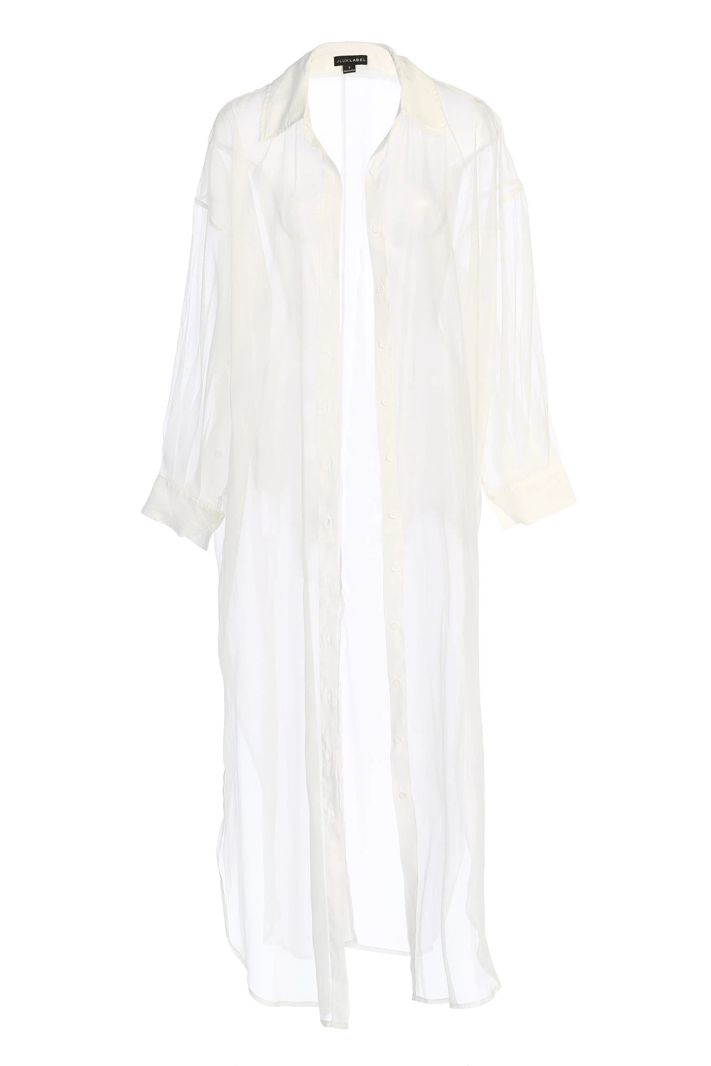 White Lia Button Front Shirt Dress 5 White Lia Button Front Shirt Dress - Image 3