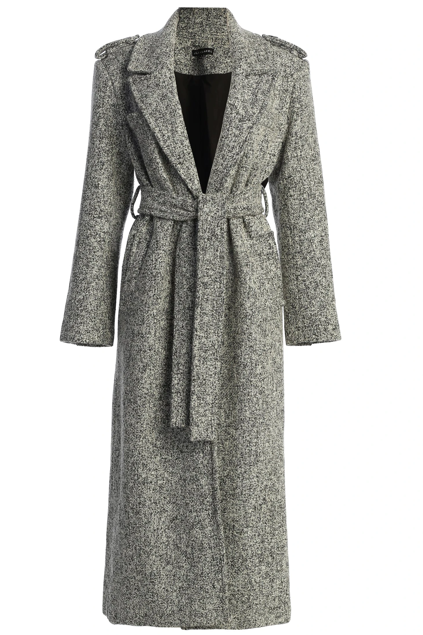 Lt. Grey Savannah Belted Tweed Coat 4 Lt. Grey Savannah Belted Tweed Coat - Image 2