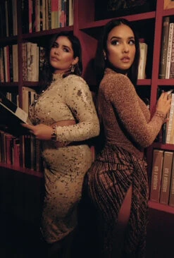 Gold/Black Untamed Slit Dress -Jluxlabel Dress Shop IMG 7642