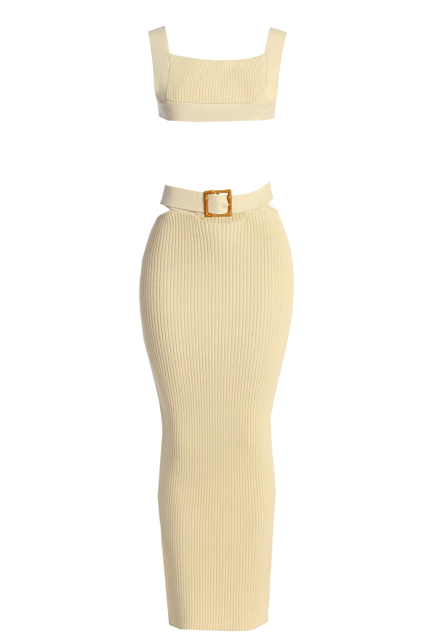 Ivory Nikole Ribbed Skirt Set 4 Ivory Nikole Ribbed Skirt Set - Image 2