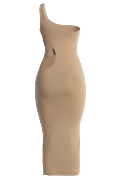 Beige Zuzanna Cutout Dress -Jluxlabel Dress Shop IMG 8049copy