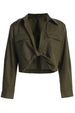 Olive Castella Twist Front Top -Jluxlabel Dress Shop IMG 8307copy