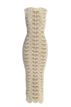 Buttercream Mykonos Crochet Midi Dress -Jluxlabel Dress Shop IMG 9398 copy