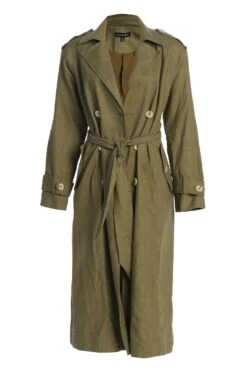 Olive One Step Closer Linen Coat -Jluxlabel Dress Shop IMG 9451copy