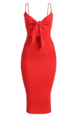 Red Dolores Linen Dress -Jluxlabel Dress Shop IMG 9539