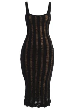 Noir Fine Knit Midi Dress -Jluxlabel Dress Shop IMG 9694copy