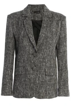 Black Cyra Tailored Linen Blazer -Jluxlabel Dress Shop IMG 9702copy