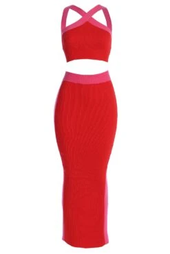 Red Heartbreaker Two-Piece Skirt Set 16 Red Heartbreaker Two-Piece Skirt Set -Jluxlabel Dress Shop IMG 9717copy