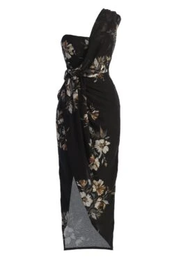 Grey Floral Dream Chiffon Dress -Jluxlabel Dress Shop IMG 9805copy