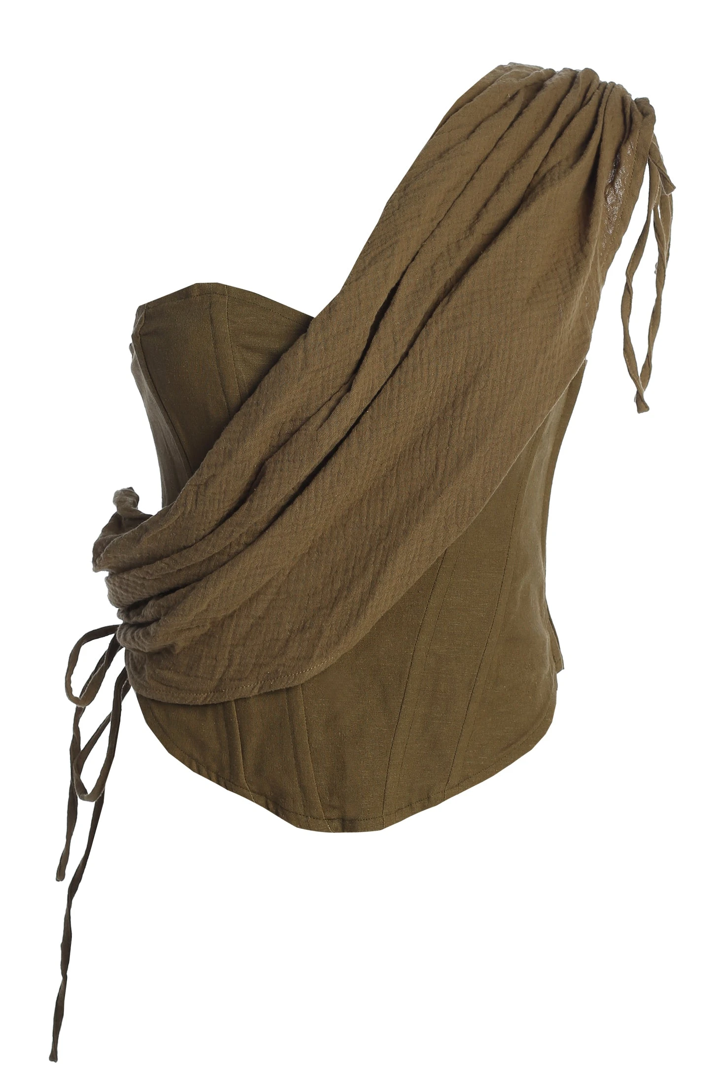Olive New Obsession Draped Top 5 Olive New Obsession Draped Top - Image 3