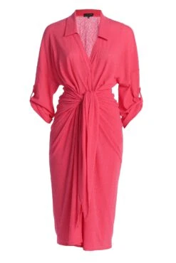 Fuchsia Sunlight Crinkled Mesh Skirt Set -Jluxlabel Dress Shop IMG 9833copy