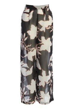 Ivory Floral Stay For A While Printed Trousers -Jluxlabel Dress Shop IMG 9867copy