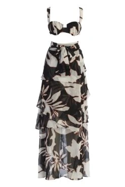 White Floral Printed Love Two-Piece Set -Jluxlabel Dress Shop IMG 9870copy