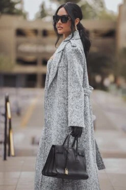 Lt. Grey Savannah Belted Tweed Coat 38 Lt. Grey Savannah Belted Tweed Coat -Jluxlabel Dress Shop ITSALIFESTYLE2022 13
