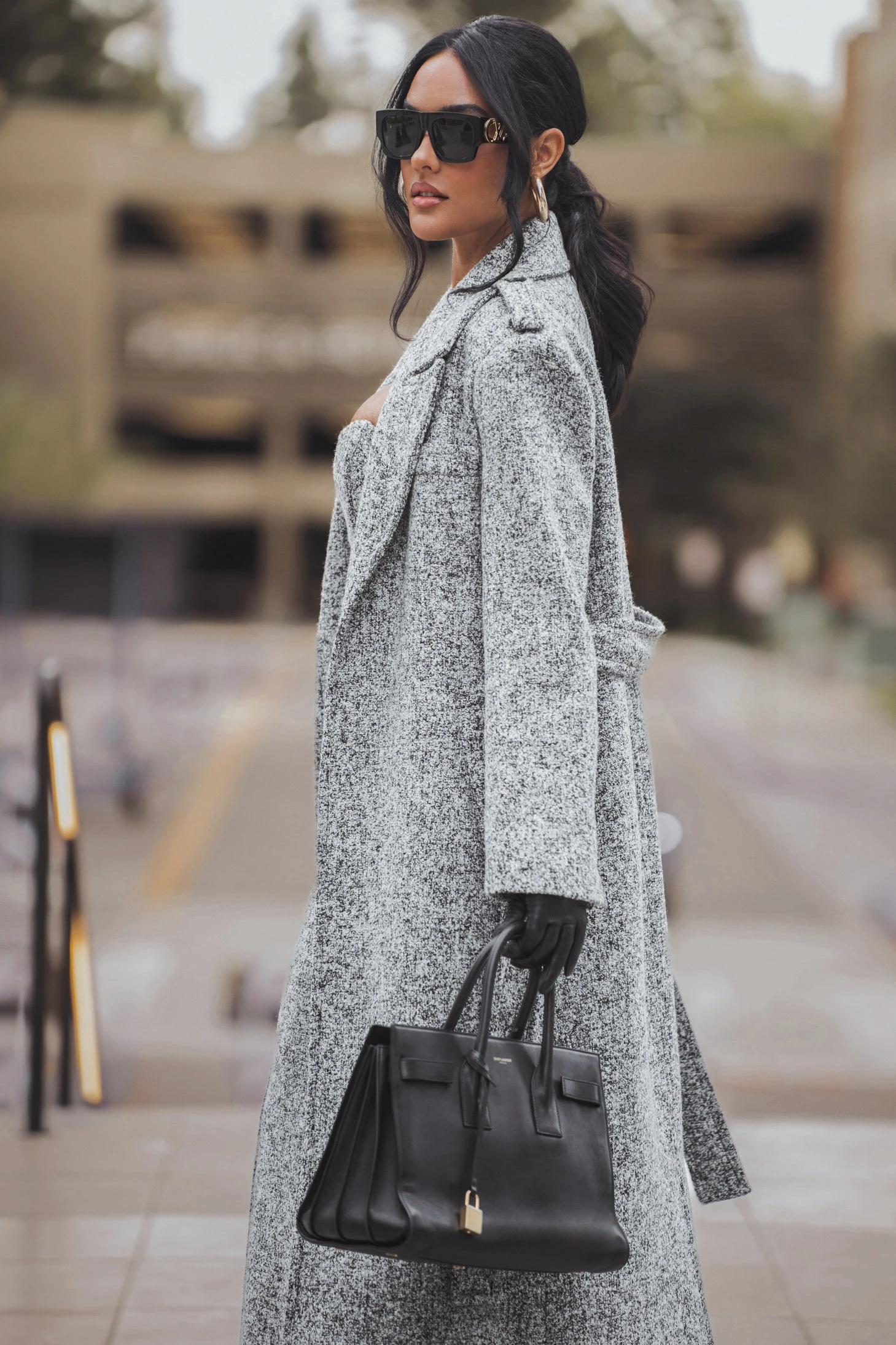 Lt. Grey Savannah Belted Tweed Coat 19 Lt. Grey Savannah Belted Tweed Coat - Image 17