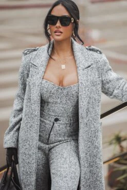 Lt. Grey All You Need Tweed Corset -Jluxlabel Dress Shop ITSALIFESTYLE2022 15