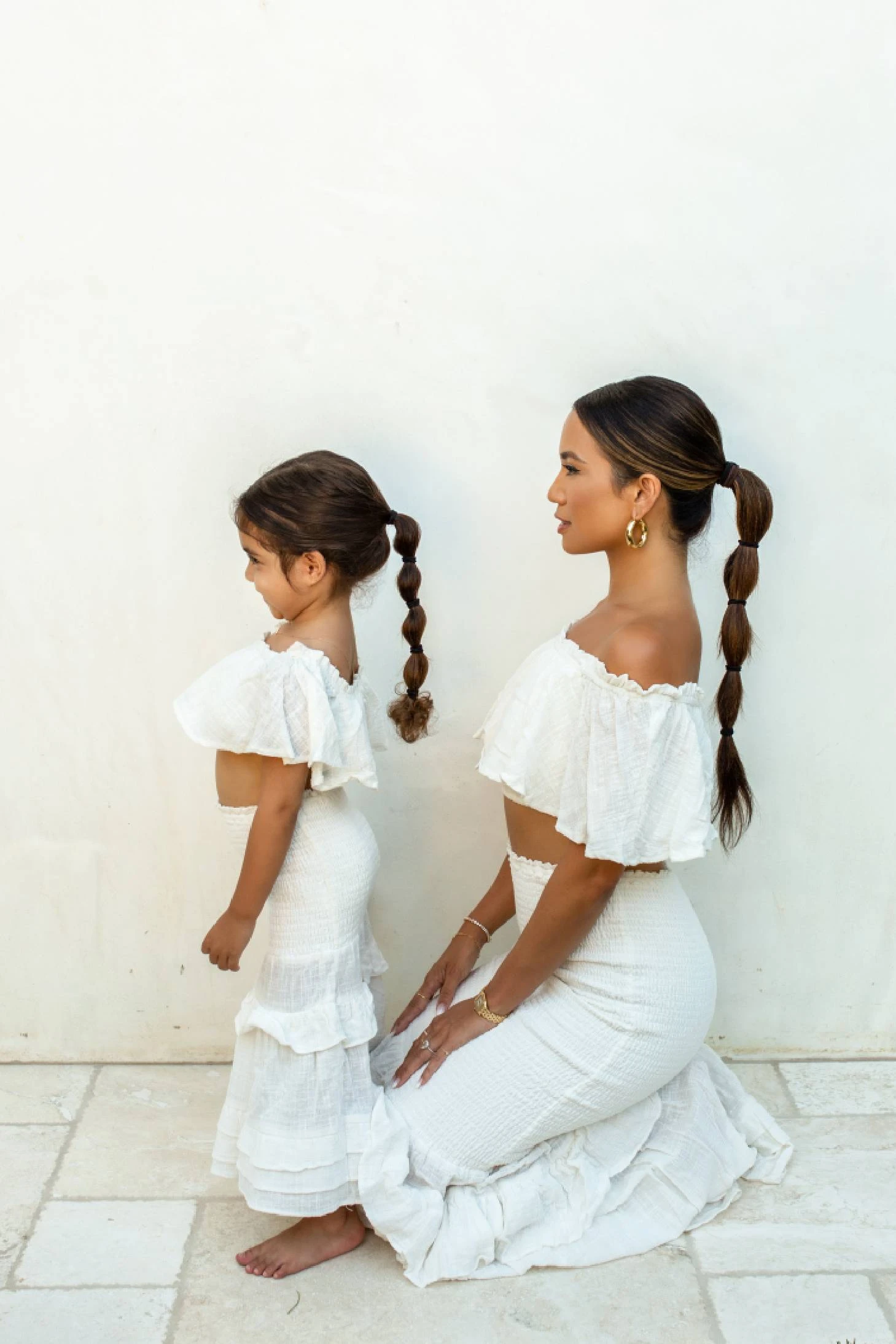 White Emily Ruffled Skirt Set 4 White Emily Ruffled Skirt Set - Image 2