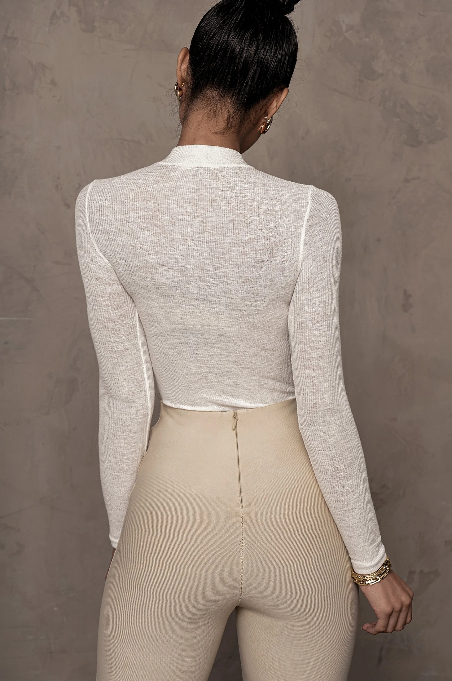 White Kimber High Neck Bodysuit 5 White Kimber High Neck Bodysuit - Image 3