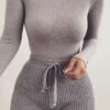 Grey Kimber High Neck Bodysuit -Jluxlabel Dress Shop JLUXLABEL52