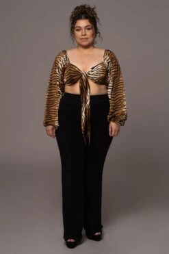 Tiger Behati Front Tie Top -Jluxlabel Dress Shop JLUXWOMAN2023 60