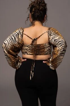 Tiger Behati Front Tie Top -Jluxlabel Dress Shop JLUXWOMAN2023 62