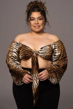 Tiger Behati Front Tie Top -Jluxlabel Dress Shop JLUXWOMAN2023 65