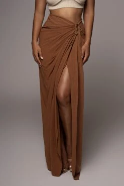 Pecan Noelia Linen Slit Skirt 17 Pecan Noelia Linen Slit Skirt -Jluxlabel Dress Shop JULY8LINEN 10