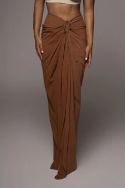 Pecan Noelia Linen Slit Skirt 16 Pecan Noelia Linen Slit Skirt -Jluxlabel Dress Shop JULY8LINEN 9