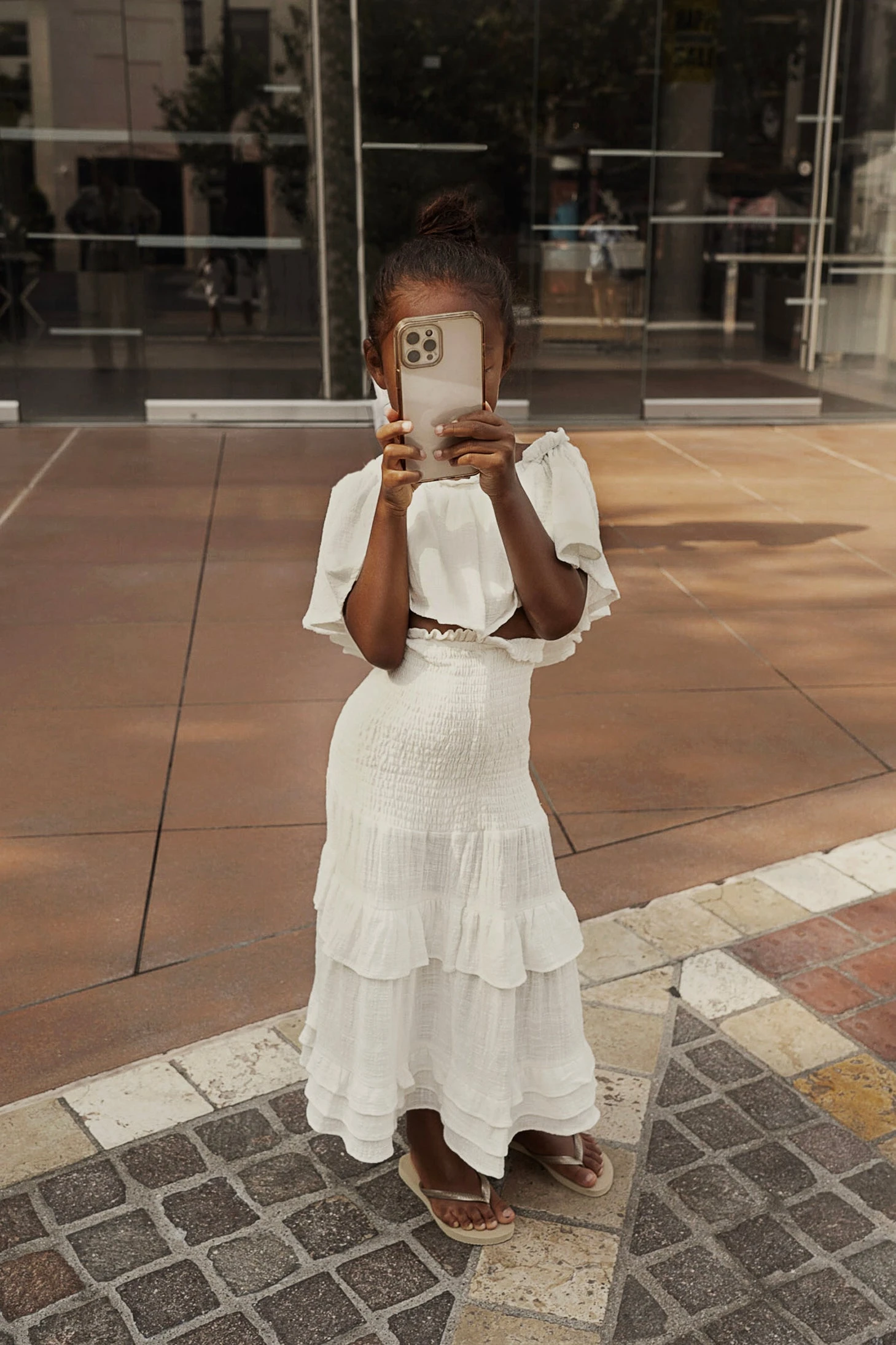 White Emily Ruffled Skirt Set 7 White Emily Ruffled Skirt Set - Image 5